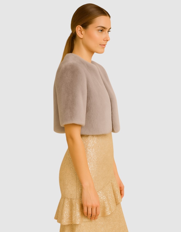 Honey and Beau - Casablanca Faux Fur Cape