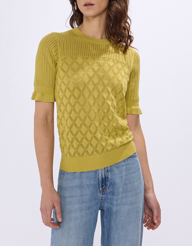 Marcs - Alibi Pointelle Cotton Knit Top