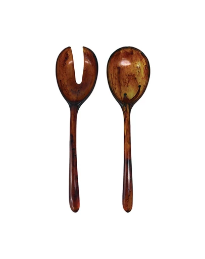 Urban Attitude - Urban Attitude LILA Large Paired Servers Length 30cm, Width 7.5cm (Spoon) - Burnt Amber