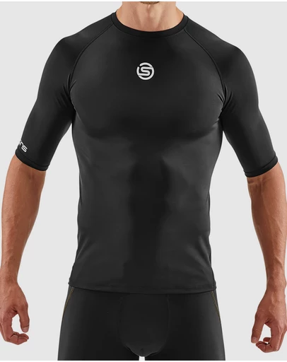 SKINS - SKINS Compression Men's Series-1 Activewear Short Sleeve Top Black
