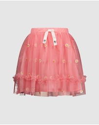Le Chic - TAYLORA Daisy Embroidered Tutu Skirt - Kids-Teens