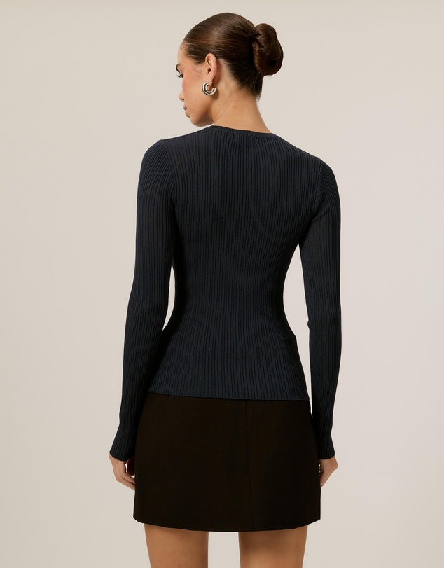 Tussah - Ribbed Crew Neck Long Sleeve Top