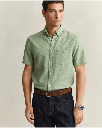 Gant - Cotton Linen Short Sleeve Shirt