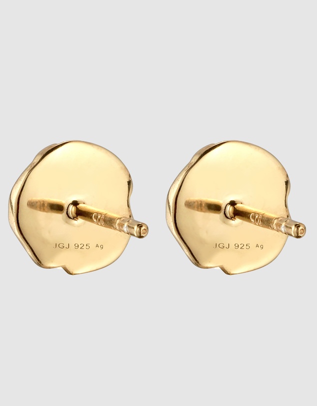 Kuzzoi - Hammered Disc Stud Earrings in Gold-Plated 925 Silver