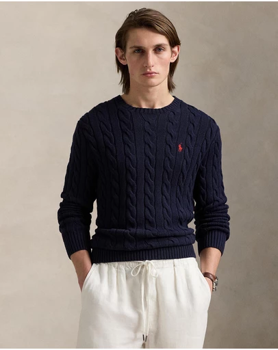 Polo Ralph Lauren - ICONIC EXCLUSIVE - Driver Cable Knit Long Sleeve Sweater