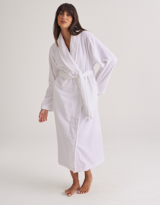 Love and Lustre - Pure Cotton Waffle Robe