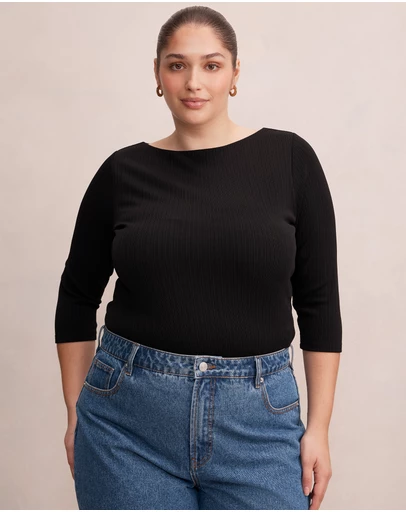Forever New Curve - Frankie Curve 3 & 4 Sleeves Top