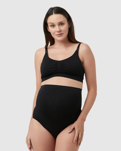 Ripe Maternity - Seamless Pumping & Nursing Bra Black