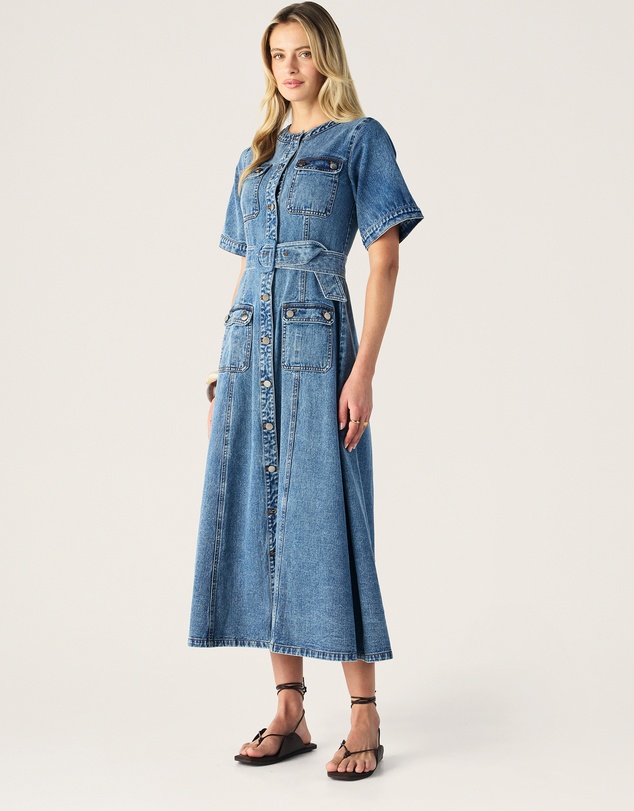 MOS The Label - Aveline Denim Dress