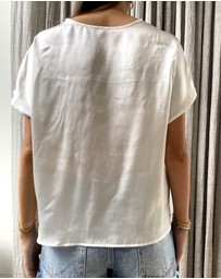 SILK MAGNOLIA - 100% Silk T-shirt