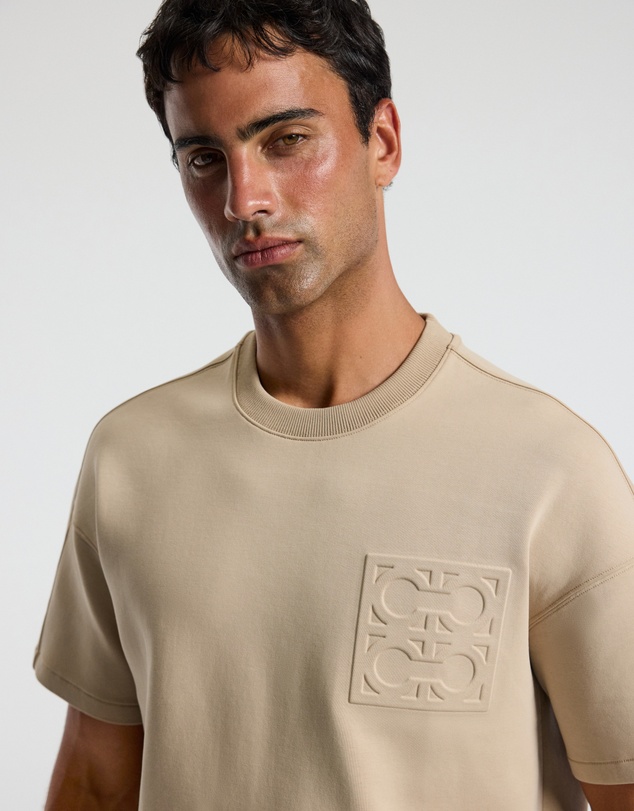 Calibre - Embossed Logo Short Sleeve Sweat Top Dune
