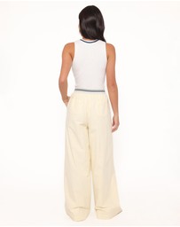 Petal & Pup - Adam Wide Leg Pant - Pale Yellow