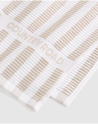 Country Road - Cr Stripe Australian Cotton Tea Towel Pack Of 3