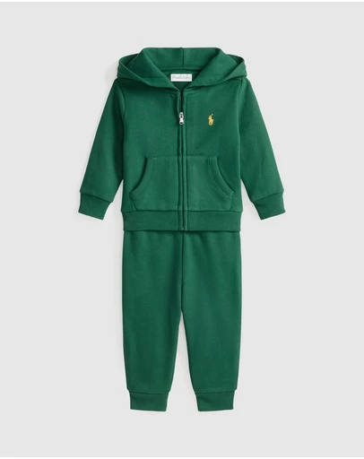 Polo Ralph Lauren - Fleece Full-Zip Hoodie & Pants Set - ICONIC EXCLUSIVE - Babies