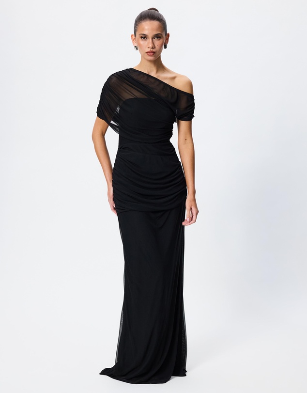 Tussah - Eleanor Mesh Off The Shoulder Maxi Dress