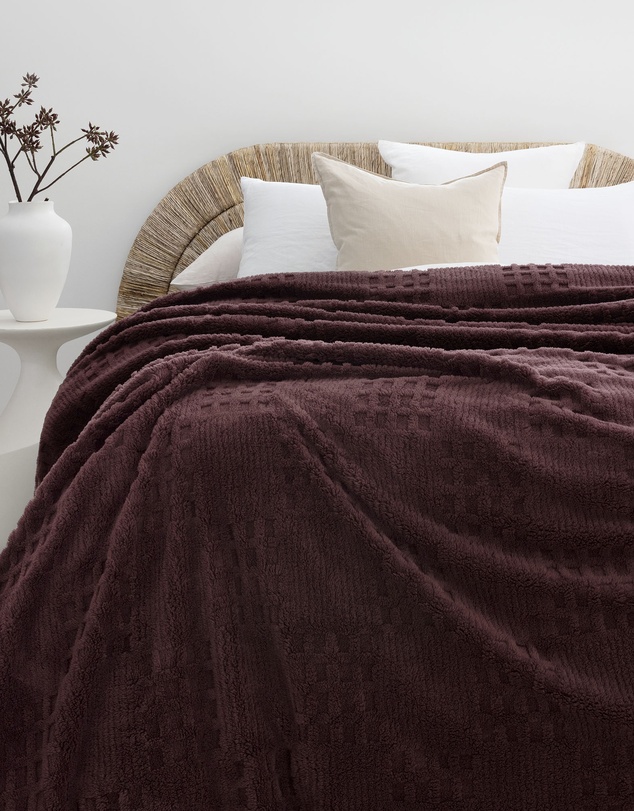 Bambury - Lattice Sherpa Fleece Blanket