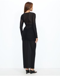 Dazie - Lucia Ruched Mesh Maxi Dress