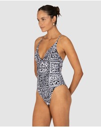 Baku Swimwear - Havana Deep V Neck One Piece Swimsuit