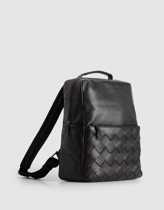 Evity - Dominic Leather Weave Backpack