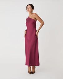 Forcast - Cleo One Shoulder Satin Dress