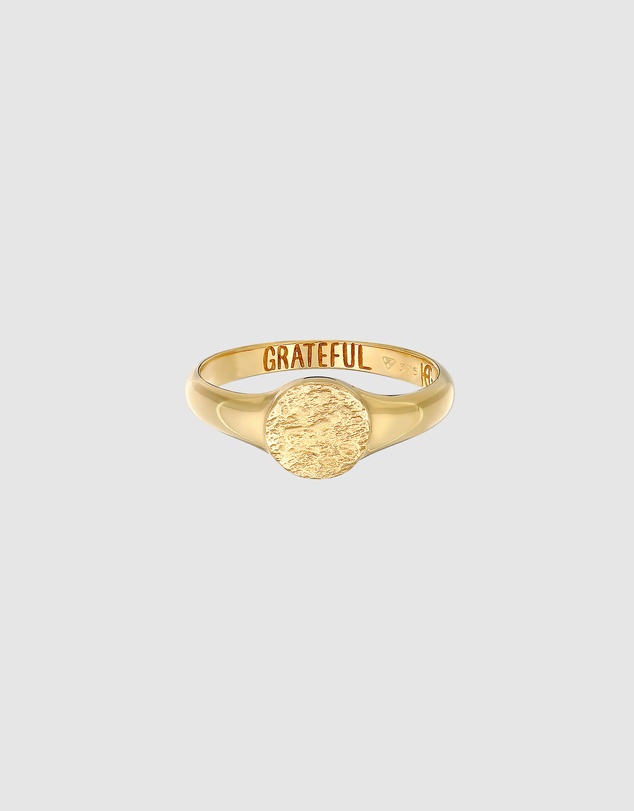Haze & Glory - ICONIC EXCLUSIVE - Ring Grateful Structured Solid 375 Yellow Gold