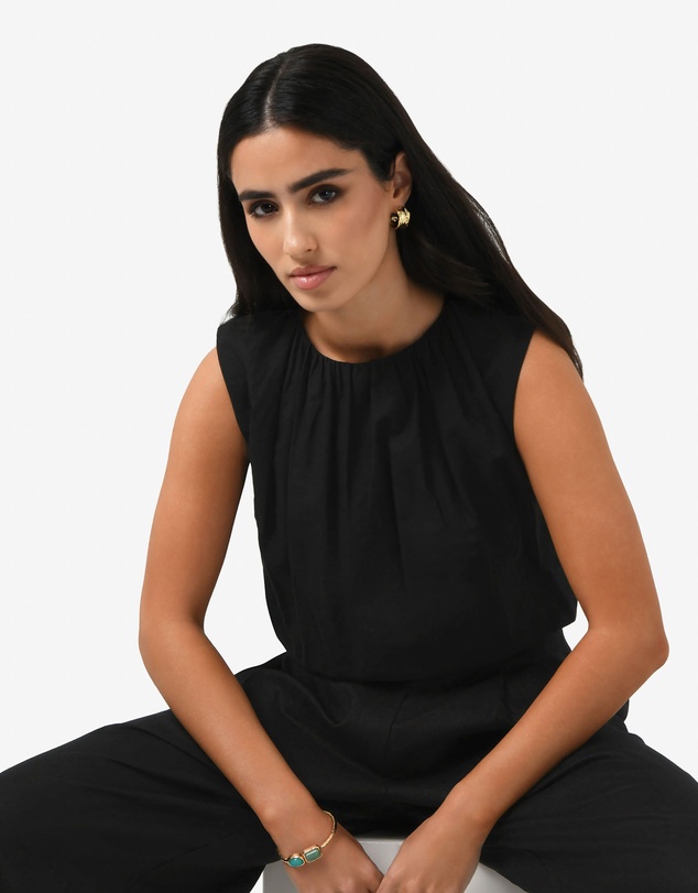 Forcast - Kenya Rouched Linen Top