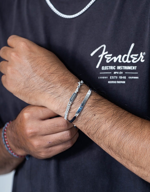 Kuzzoi - ICONIC EXCLUSIVE - Knotted Nylon Bracelet with Sterling Silver Elements