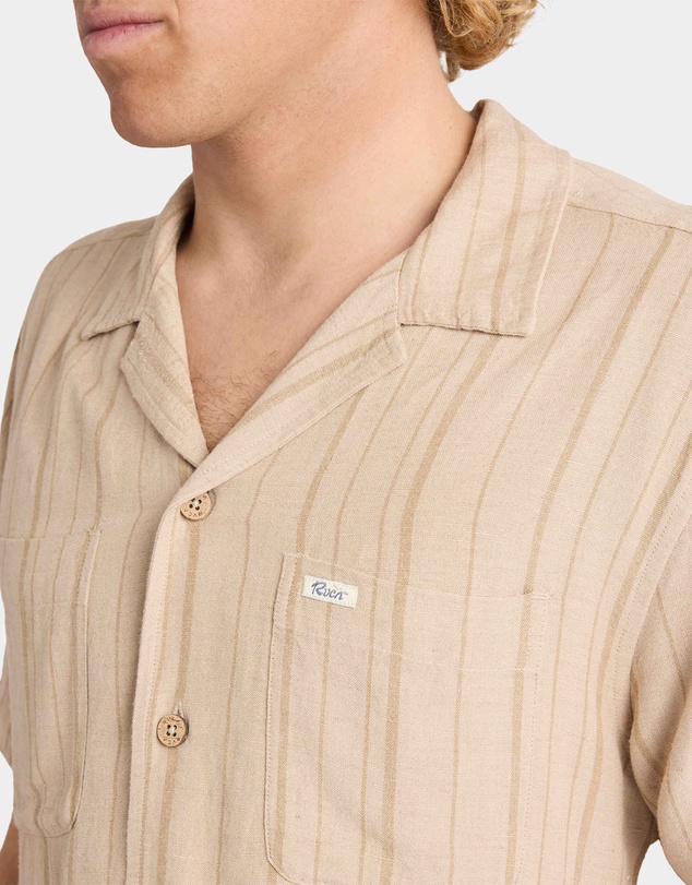 RVCA - Mens Exotica Stripe Short Sleeve Shirt