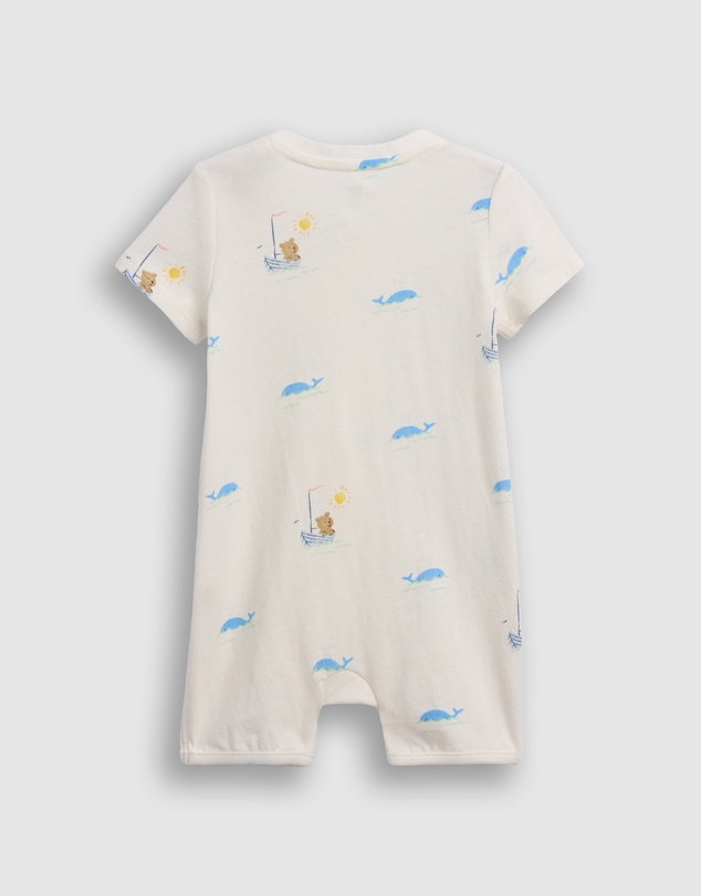 GAP - Jersey Zip Sleep Shortie - Babies