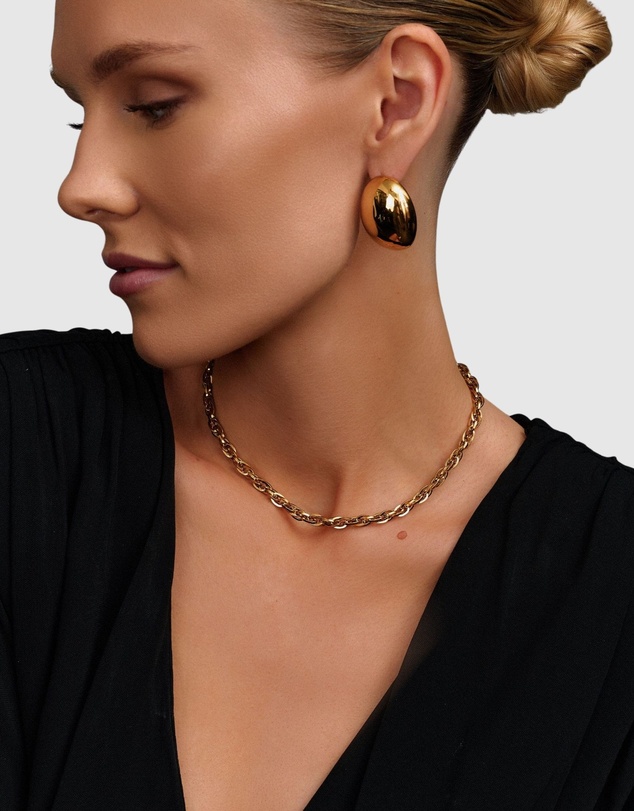Nialaya Jewellery - Gold Rope Chain Choker