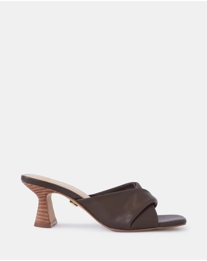 Wittner - Marlee Leather Flared Heel Mules