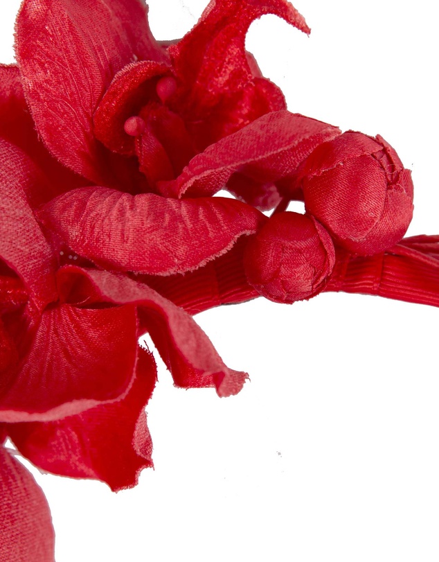 Max Alexander - Red Orchid Flower Fascinator