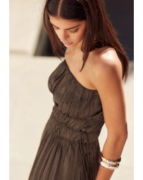 NEXT - Beaded Detail Crinkle Satin Bandeau Dress