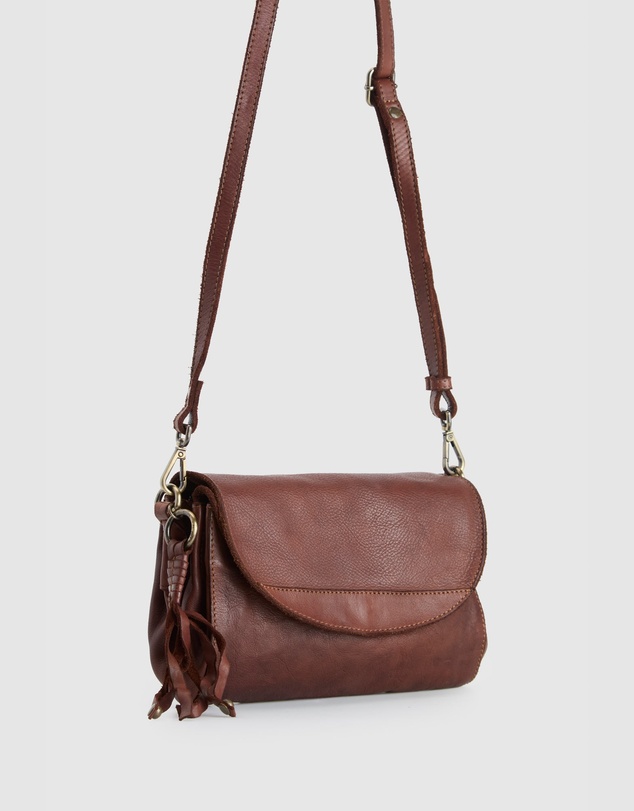 Evity - Ari Leather Flap Crossbody Bag