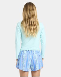 Billabong - Girls 6 to 14 Happy Hibiscus Swim Volley Boardshorts
