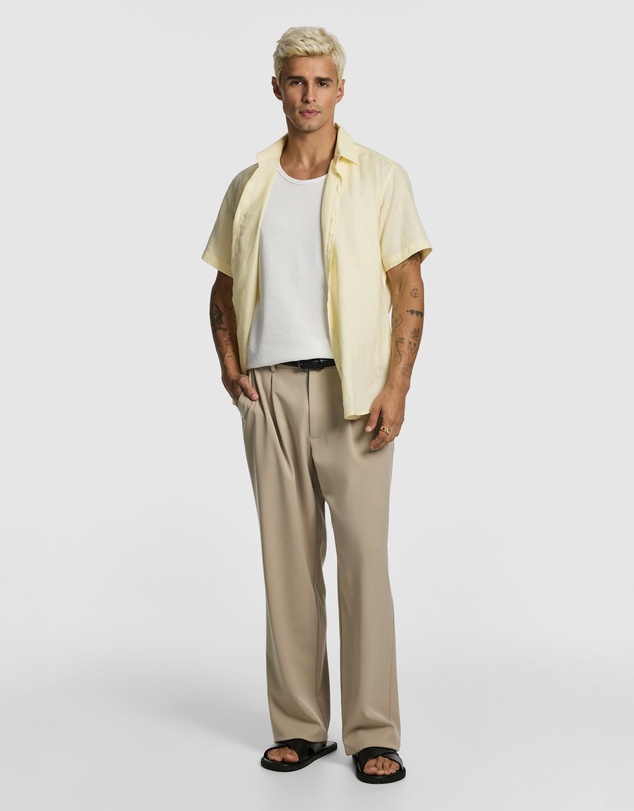 yd. - Lewis Pure Linen Shirt