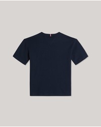 Tommy Hilfiger - Flag Embroidery Crew Neck T-Shirt - Kids