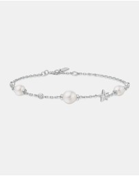 Ania Haie - Ania Haie Silver Pearl and Star Station Bracelet