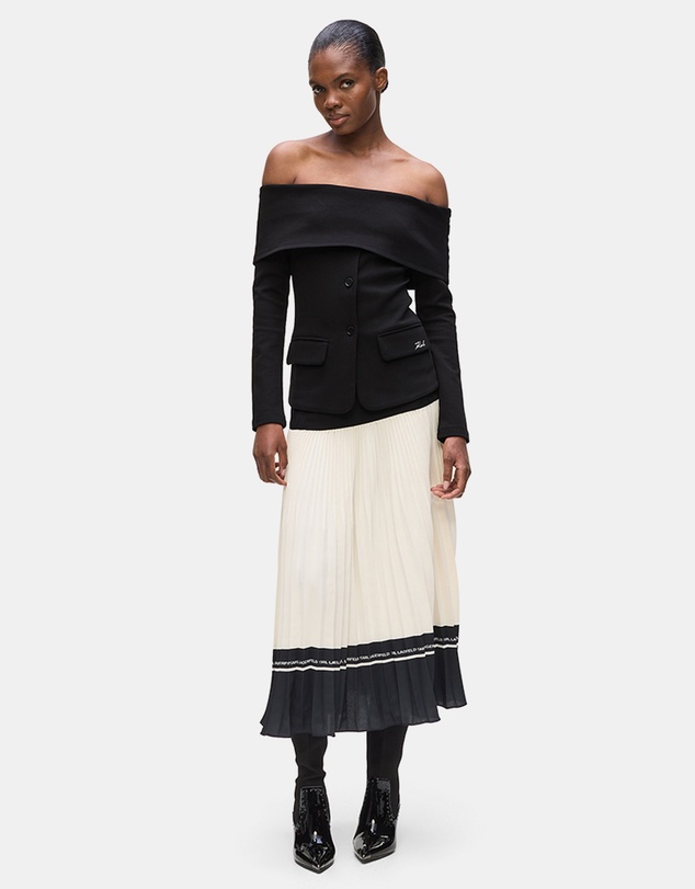 Karl Lagerfeld - Off-Shoulder Sweatshirt