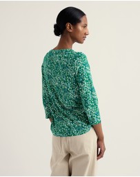 Seasalt - Seasalt Cornwall Green 3/4 Barnoon Top