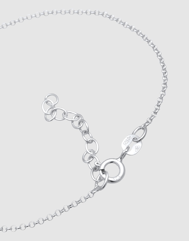 Elli Jewelry - Blue Crystal Hand Chain in 925 Silver