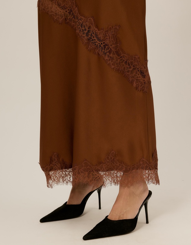 Tussah - Juliette Satin Lace Insert Maxi Skirt