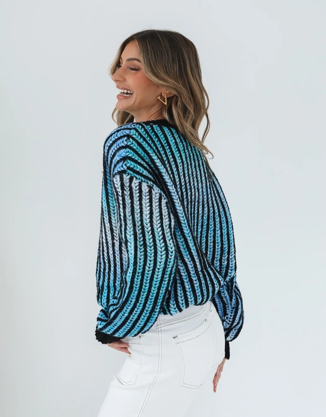 Esther & Co - Daleena Knit - Blue Multi