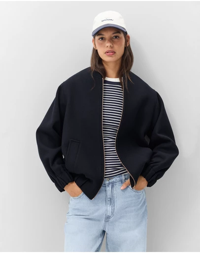 UNISON - Wool Blend Bomber Jacket