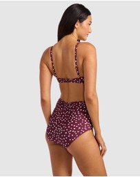 Seafolly - Dolce Dot Ruched Band High Waist Bikini Bottom