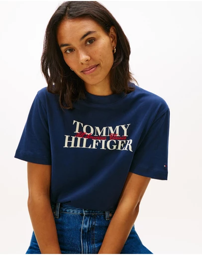 Tommy Hilfiger - Classic Flock Logo Relaxed T-Shirt