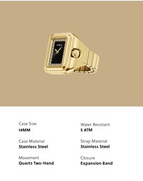 Fossil - Raquel Watch Ring Gold Analogue