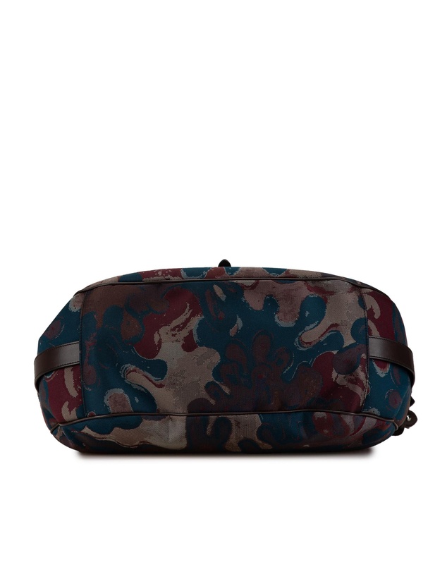 Dior - Pre-Loved Peter Doig Canvas Camouflage Soft Saddle Bag