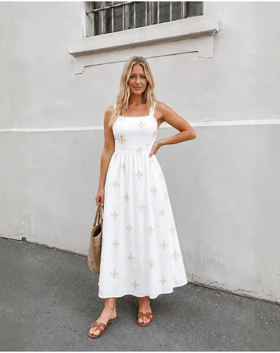 Esther & Co - Atasha Dress - White Print