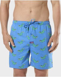 Mitch Dowd - Mitchdowd Mens Sunny Crocodile and Squares 2 Pack Sleep Shorts
